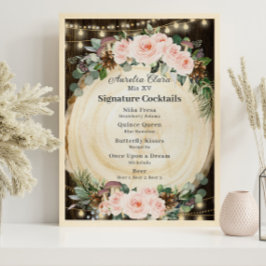 Blütenblütenzauberer Wald Signature Cocktails Poster