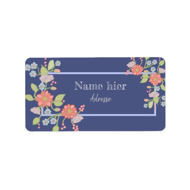 Blütenbogen Adressaufkleber (Vorne)