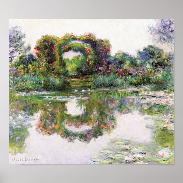 Blütenbögen Giverny Claude Monet Impressionismus Poster (Vorne)