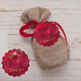 Blütenbraun in Rose und Brautparty mit goldenem Bl Geschenkanhänger