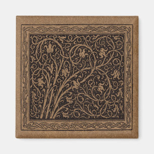 Blütenbraun und schwarzer Swirlin Magnet