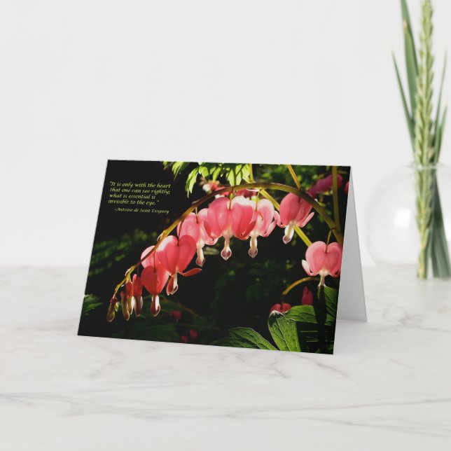 Blutende Herzen Karte (Vorderseite)