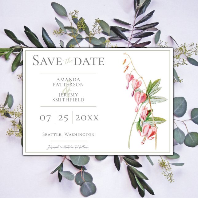 Blutende Herzen merken sich das Datum Save The Date (Bleeding Hearts Save the Date)