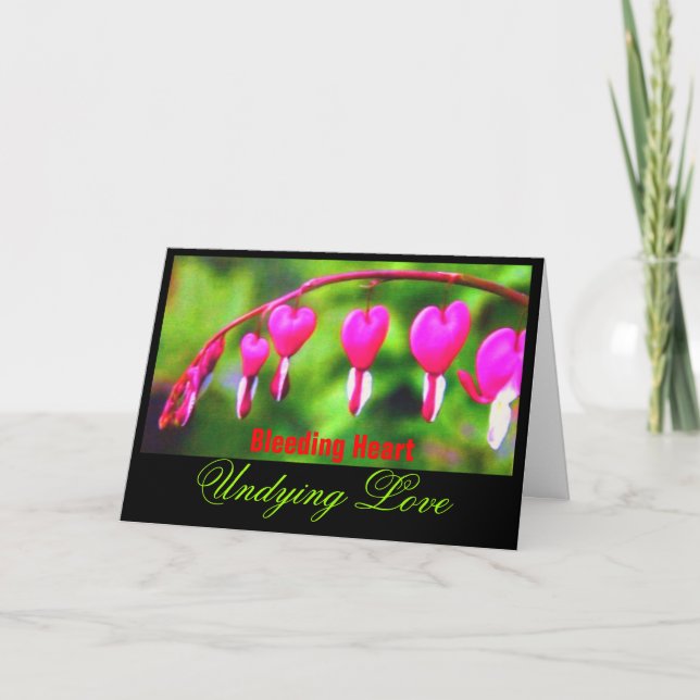 ☼ ✿ blutende herzunsterbende Liebe Grußkarte ✿ ☼ Karte (Vorderseite)