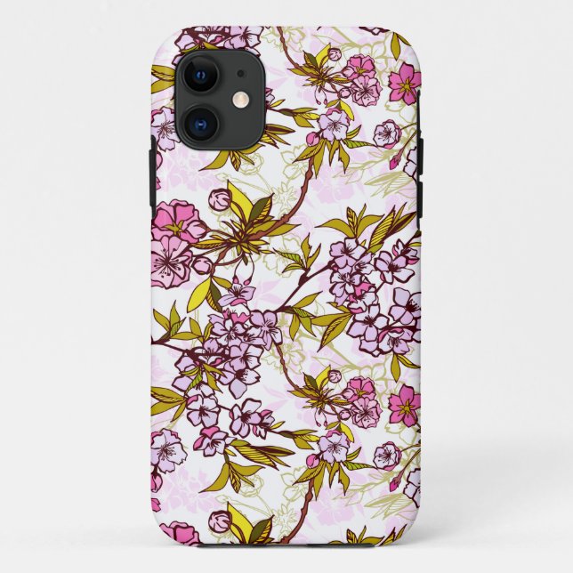 Blutende Kirschblütenmuster  Case-Mate iPhone Hülle (Rückseite)