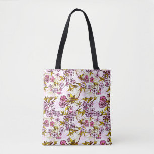 Blutende Kirschblütenmuster Tasche