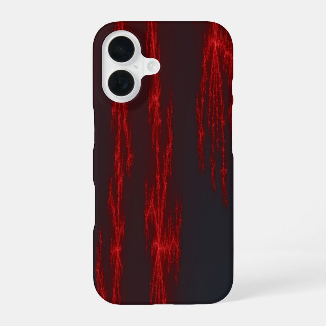 Blutender Fraktal iPhone 16 Hülle (Rückseite)