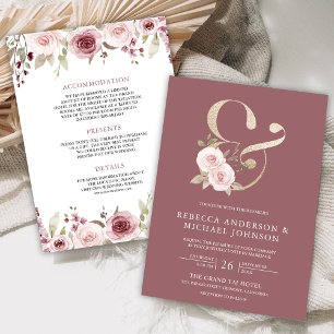 Blütenduft Rose Ampere und Hochzeit Einladung