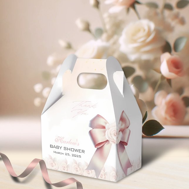 Blütendusche aus Pink Bow Geschenkschachtel (Von Creator hochgeladen)