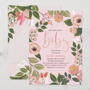 Blütendusche  Korallen Einladung