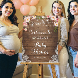 Blütendusche Rustikale Holzsäulenleuchten Babydusc