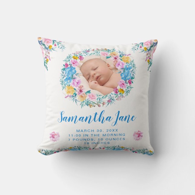 Blütenfarbe & Blumen Foto Kissen (Vorderseite)