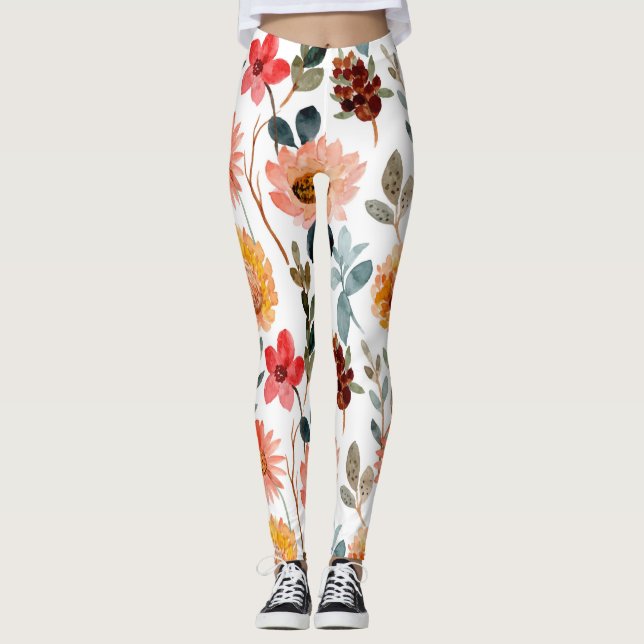 Blütenfarben Leggings (Vorderseite)