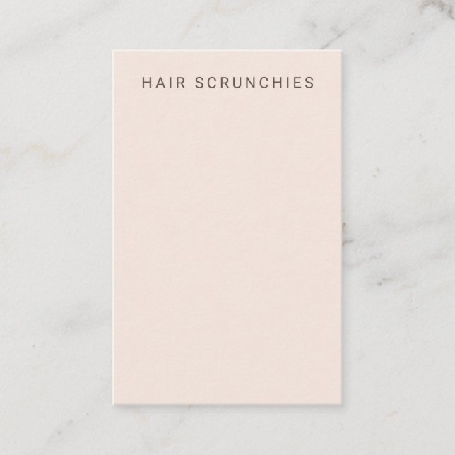Blütenfarbene Hair Clip-Display-Karte Visitenkarte (Vorderseite)
