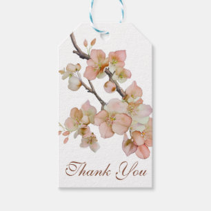 Blütenfarbene, weiche, orange-rosa Frühlingsblüten Geschenkanhänger