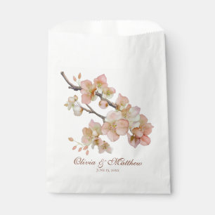 Blütenfarbene, weiche, orange-rosa Frühlingsblüten Geschenktütchen