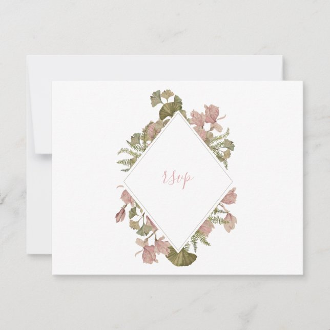 Blütenfloral A6 RSVP-Karte RSVP Karte (Vorderseite)