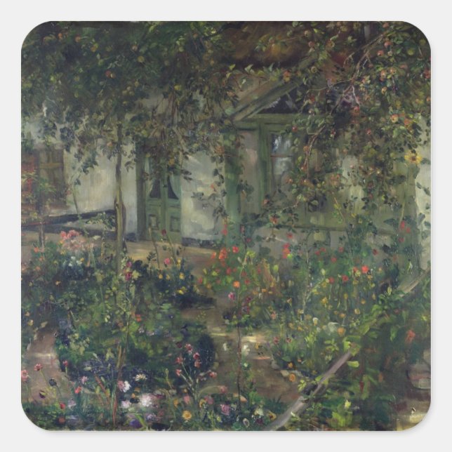 Blütengarten, 1904 quadratischer aufkleber (Vorderseite)