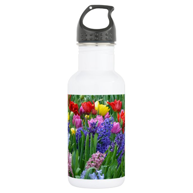 Blütengarten Edelstahlflasche (Vorderseite)