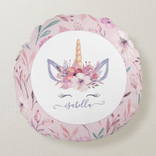 Blütengeflecht-Design Rundes Kissen