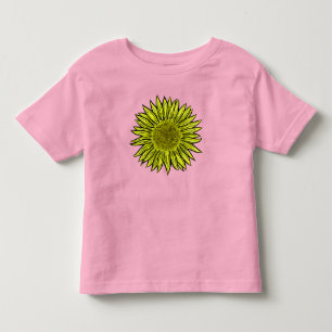 Blütengelbe Sonnenblume Hand gezogen Kleinkind T-shirt
