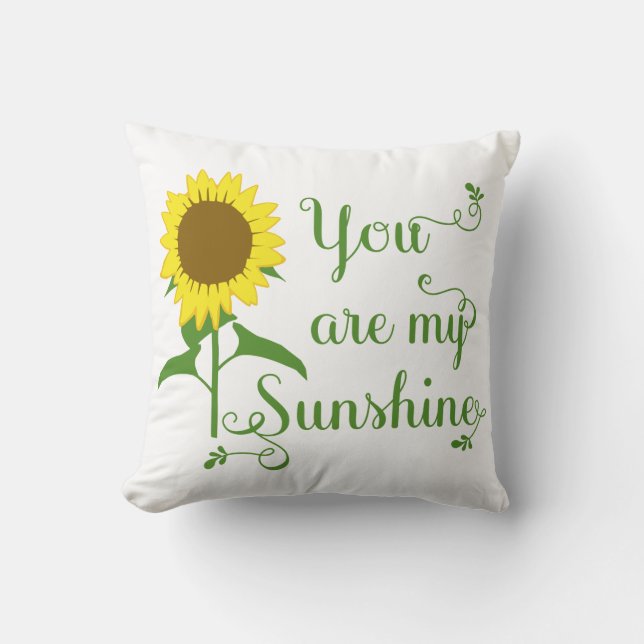 Blütengelbe Sonnenblume Sie sind meine Sonnenschei Kissen (Vorderseite)
