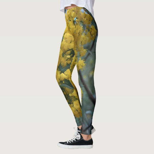 Blütengelber australischer Watschbaum, Leggings (Links)