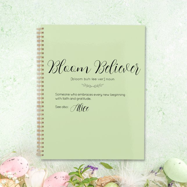 Blütenglauber Limoner Creme Personalisierter Plane Planer (Bloom Believer Lime Cream Personalized Planner)