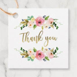 Blütengold und rosa Gefälligkeitstafel, boho, rust Geschenkanhänger