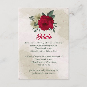 Blütenhochzeit Begleitkarte