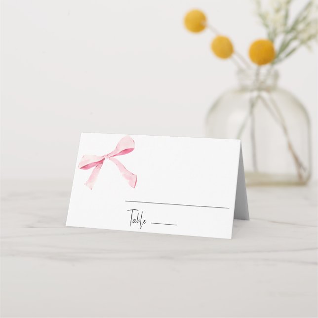 Blütenhochzeit in Ribbon-Platzkarte Platzkarte (Vorderseite)