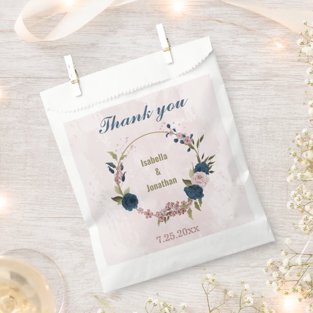 Blütenhochzeit in Rosa Geschenktütchen (Ausgeschnitten)