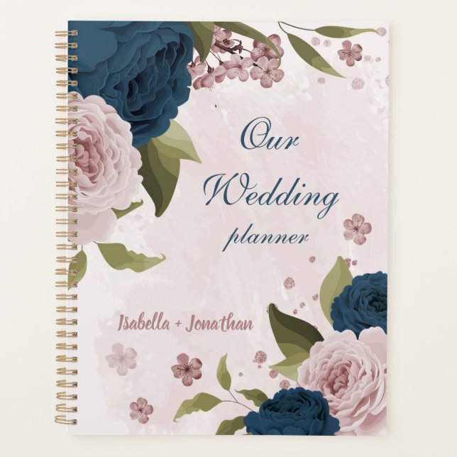 Blütenhochzeit in Rosa Planer (Vorderseite)