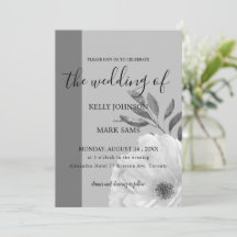 Blütenhochzeit in Schwarz/Weiß