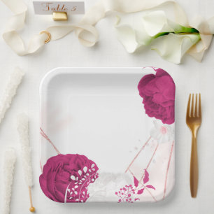 Blütenhochzeit Pappteller