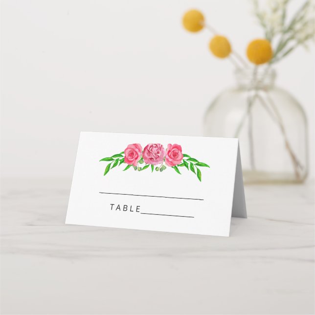 Blütenhochzeit Platzkarten (Vorderseite)