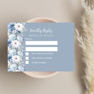 Blütenhochzeit RSVP Mitteilungskarte