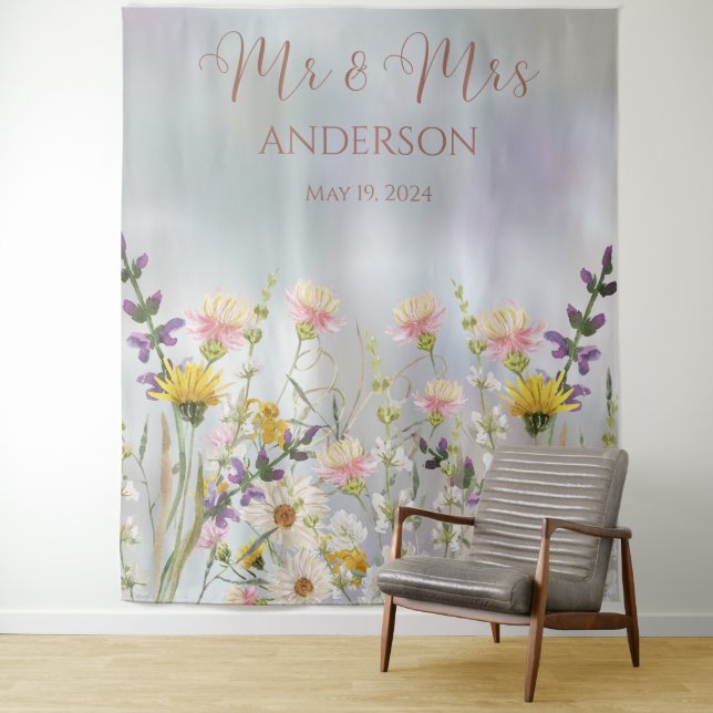 Blütenhochzeit Wandteppich (Beispiel)