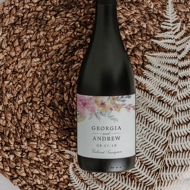 Blütenhochzeit Weinetikett (Von Creator hochgeladen)