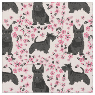 Blütenhunde Rosa Blüten Stoff
