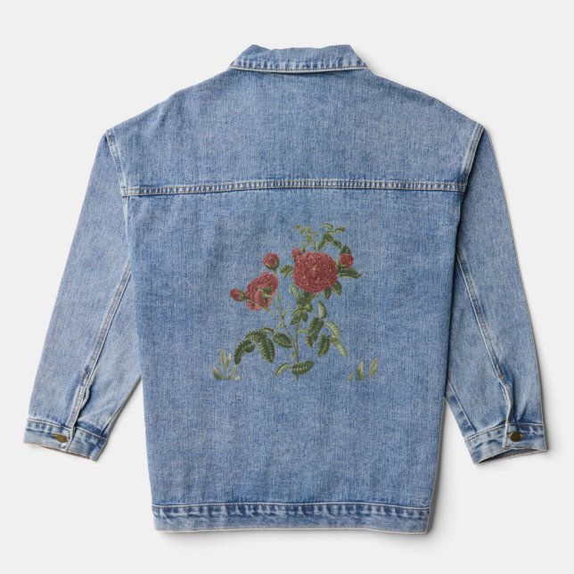 Blütenjacke Jeansjacke (Rückseite)