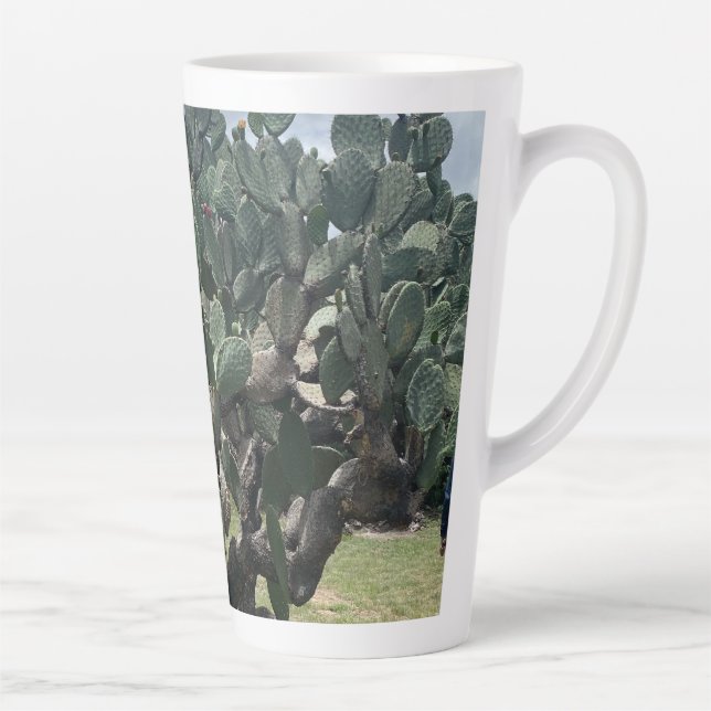 Blütenkaktus hohe Latte-Tasse Milchtasse (Rechts)