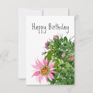 Blütenkaktus zum Geburtstag Karte