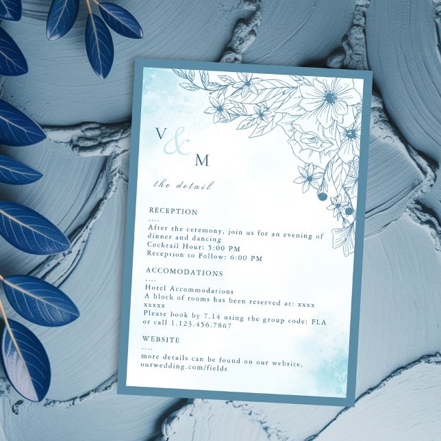 Blütenkarte für Winterhochzeiten RSVP Karte (Von Creator hochgeladen)