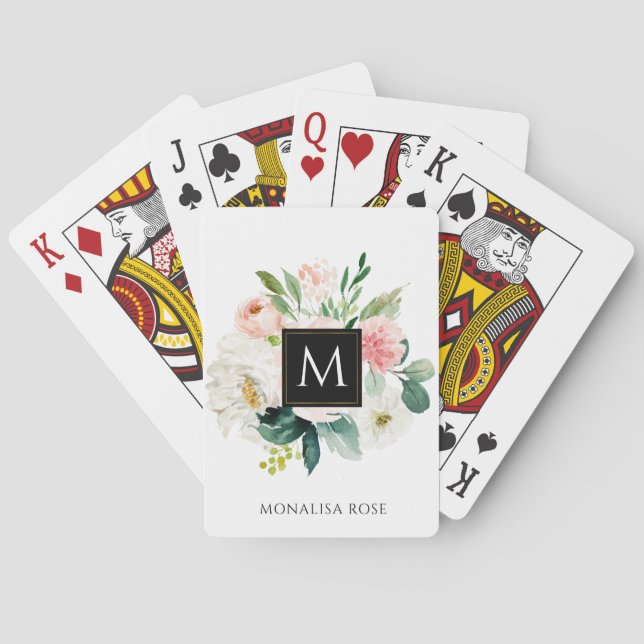 Blütenkarte Spielkarten (Rückseite)