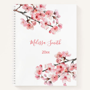 Blütenkirsche Blüten Rosa Name weiß Notizbuch