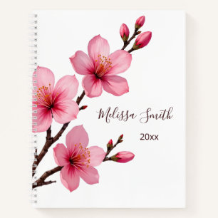 Blütenkirsche Blüten Rosa Name weiß Notizbuch