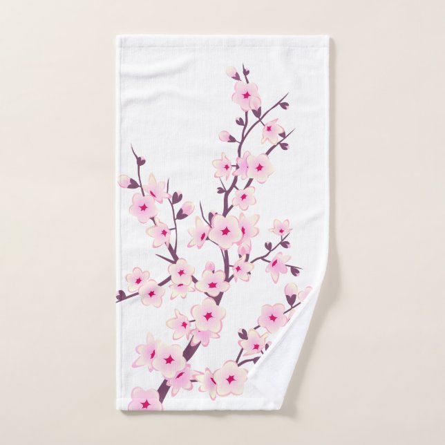 Blütenkirsche Blüten Rosa Weiß Handtuch (Handtuch)