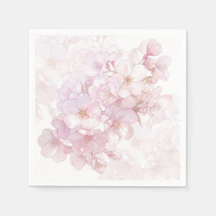 Blütenkirsche Blüten Rosa Weiß Serviette