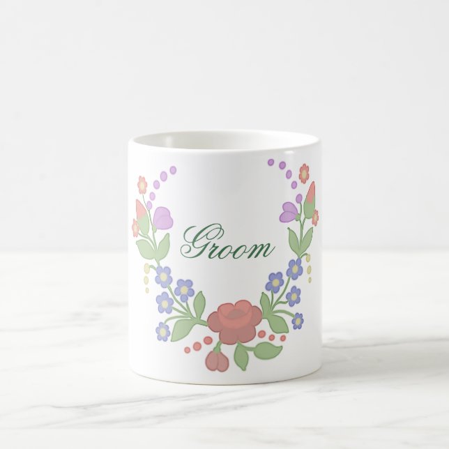 Blütenkranz Bräutigam  Kaffeetasse (Mittel)